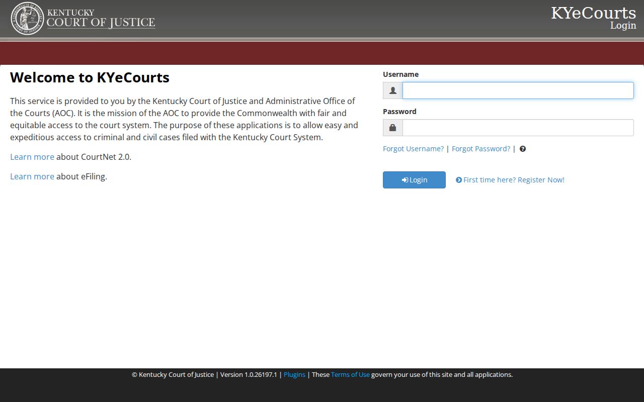 Robertson County criminal court case search choices in KYeCourts