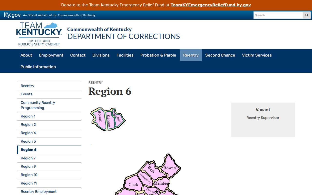 Robertson County criminal history DOC Region 6 and District 14 coverage